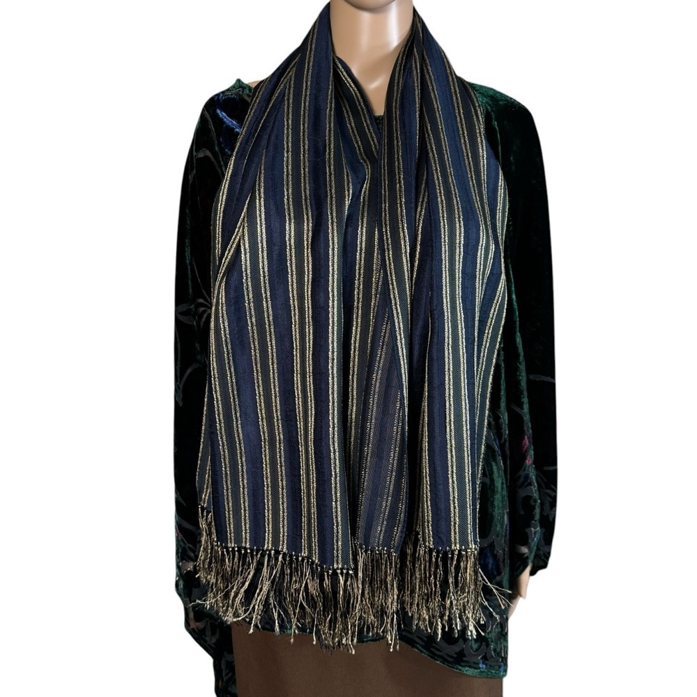 Vintage Saldarini Silk Blend Made In Italy Scarf 13'' x 62''